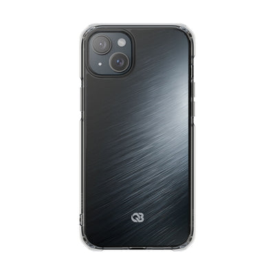 Grey Impact MagSafe Phone Case for iPhone - Charcoal Brushed Steel
