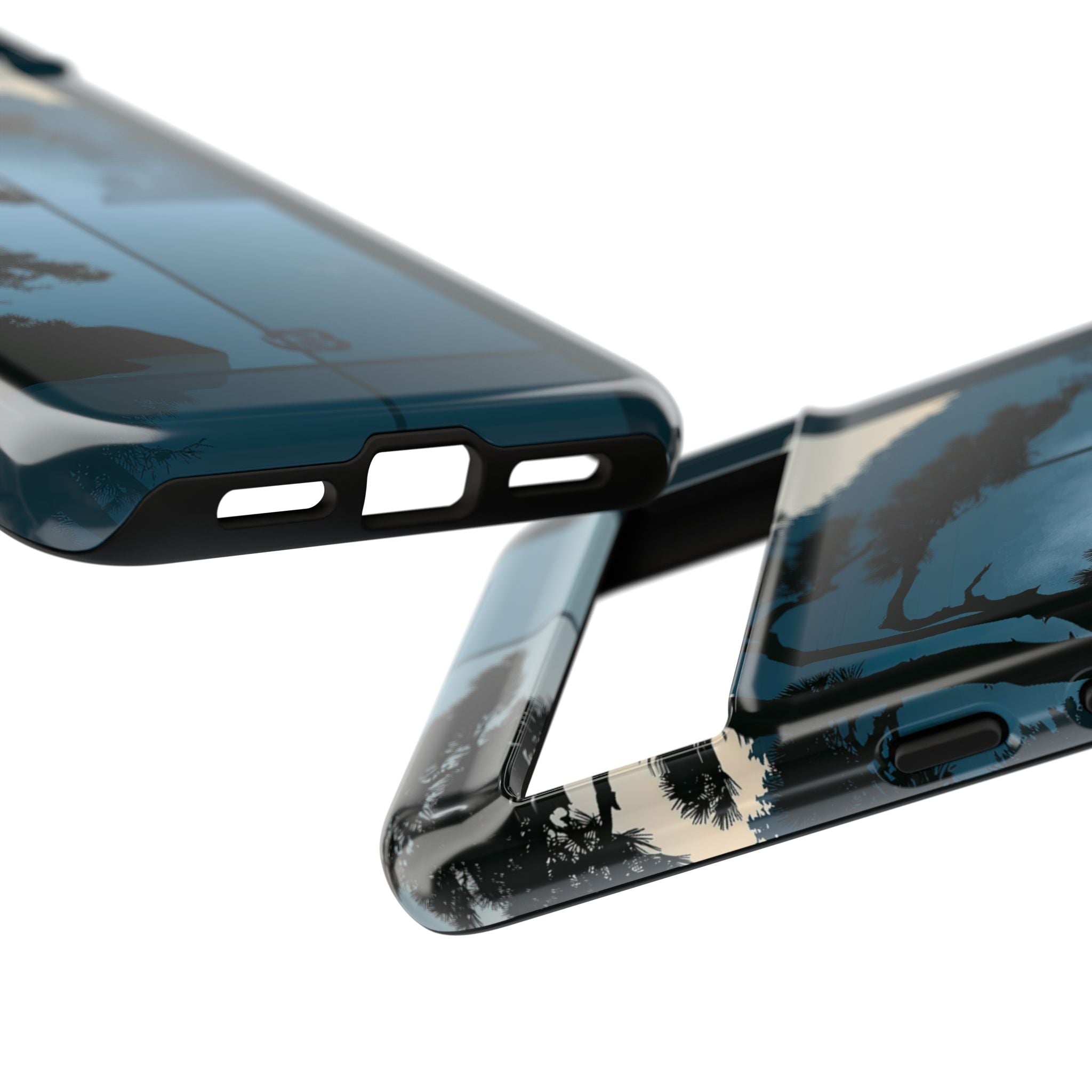 Blue Tough Phone Case for Google Pixel - Kyoto Mist Pine