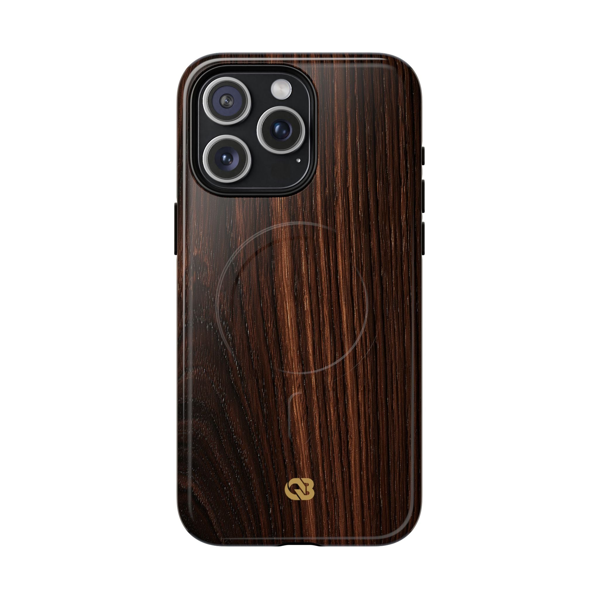 Brown Tough 2.0 Magsafe Phone Case for iPhone - Burnished Mahogany Grain