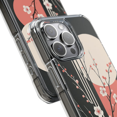 Black Impact MagSafe Phone Case for iPhone - Kyoto Midnight Blossom
