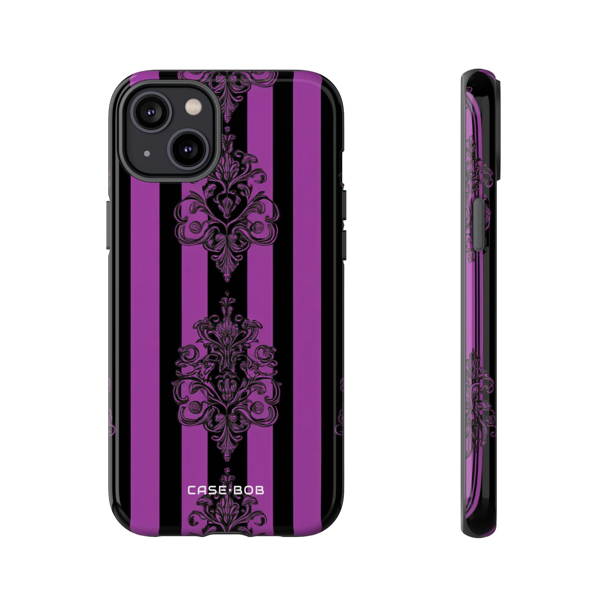 Damast Elegance Paars iPhone 14 Plus Hoesje - Tough