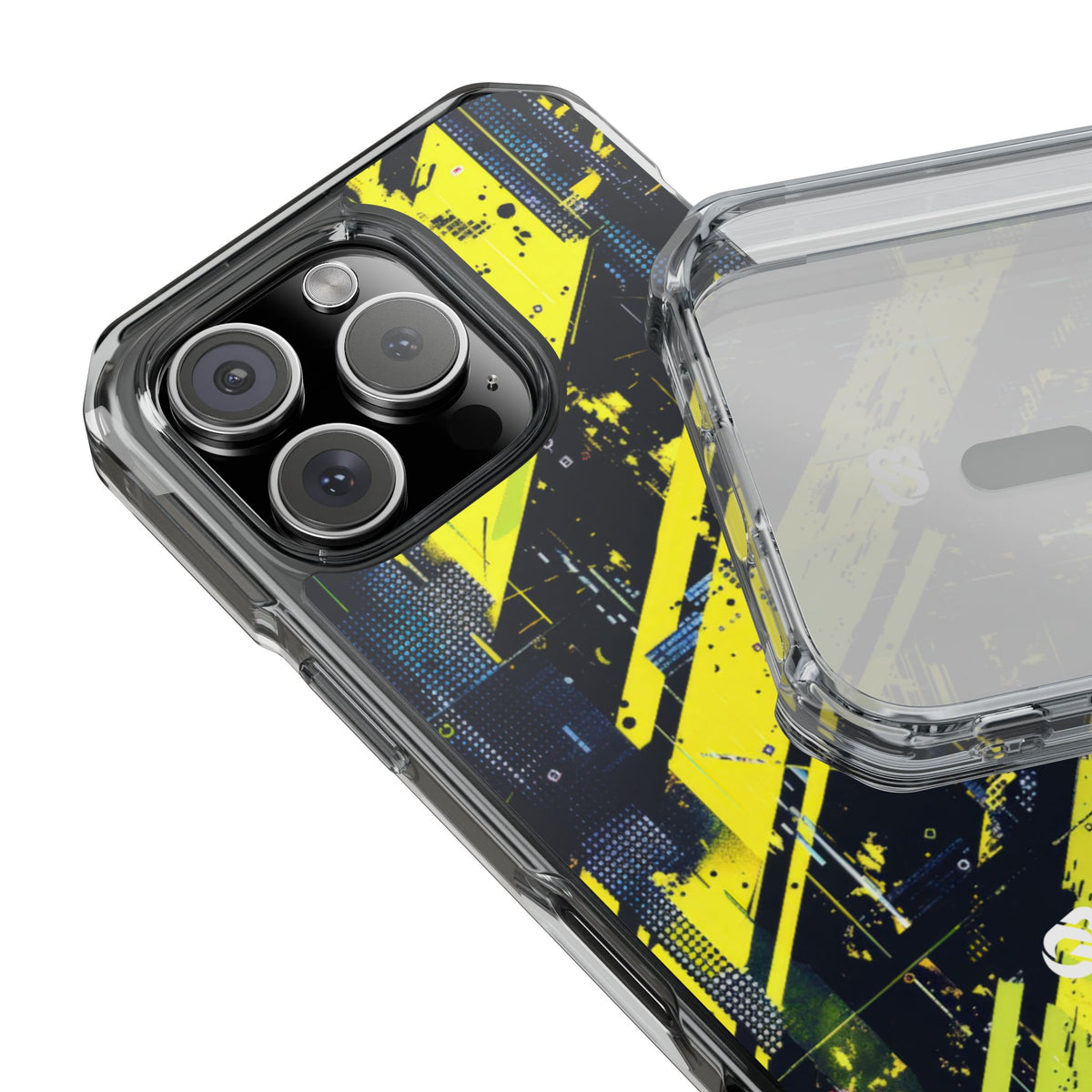 Acid Hazard · Clear Impact Magnetic Phone Case for iPhone ·  Yellow