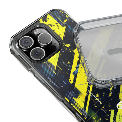 Acid Hazard · Clear Impact Magnetic Phone Case for iPhone ·  Yellow