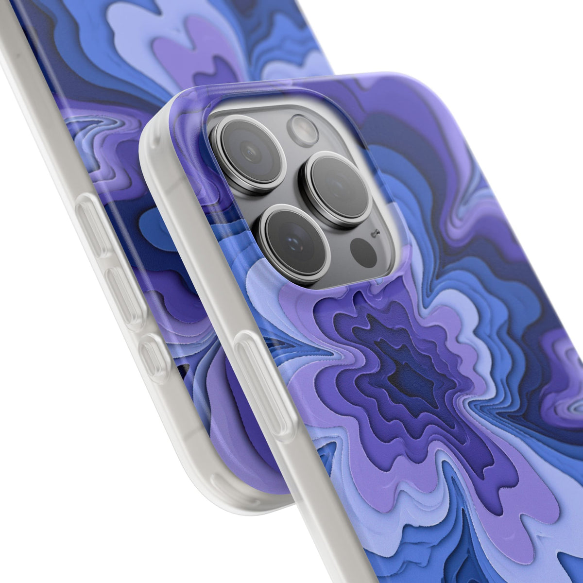 Periwinkle Strata Bloom · Lite Phone Case for iPhone ·  Purple