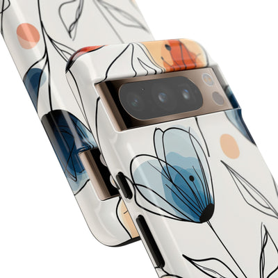 Ink Watercolor Tulips · Tough Mobilskal för Google Pixel