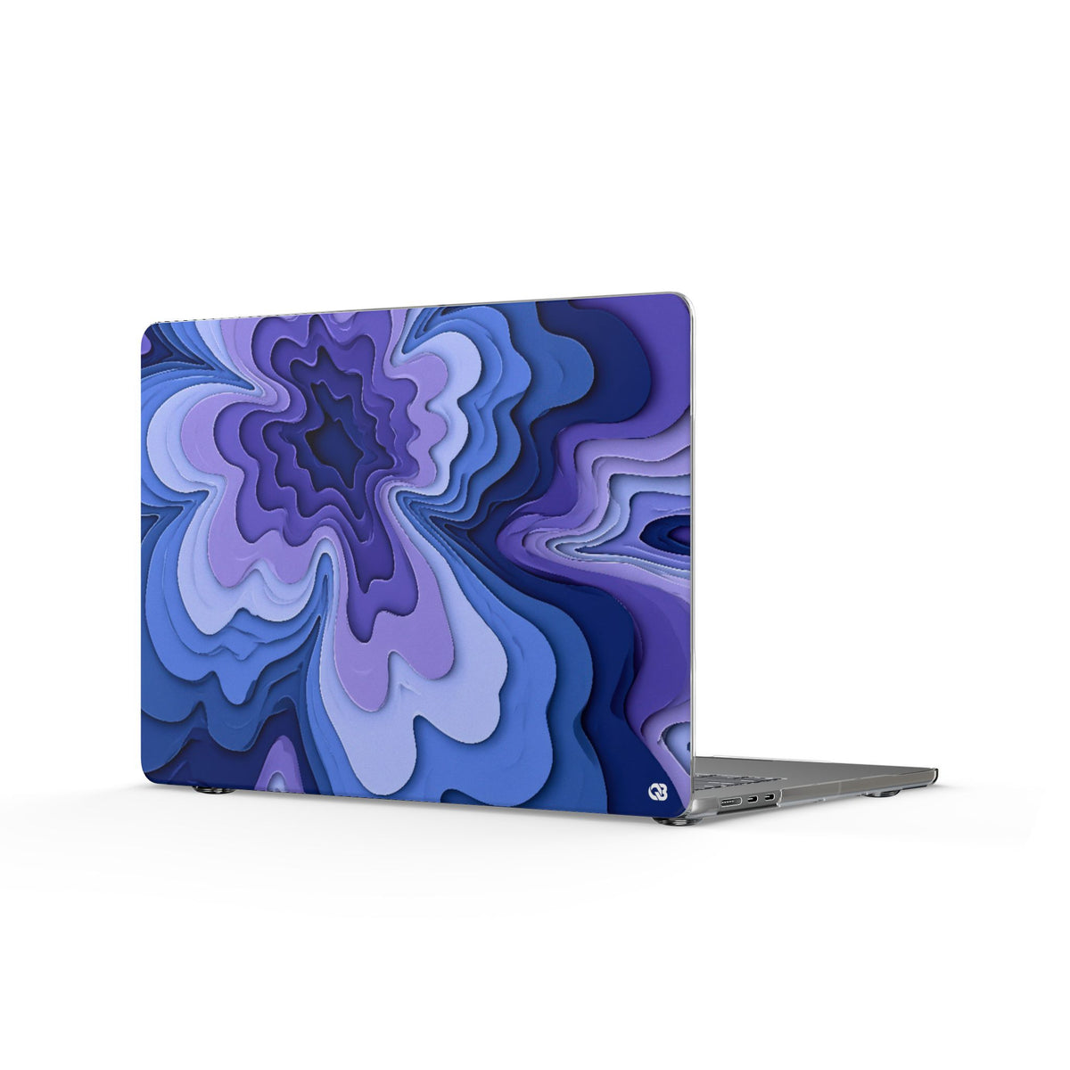 Periwinkle Strata Bloom · Clear Hard Case for MacBook · Purple