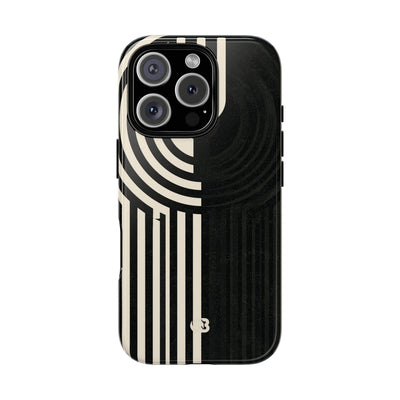 Beige Tough Phone Case for iPhone - Monolith Ivory Signal