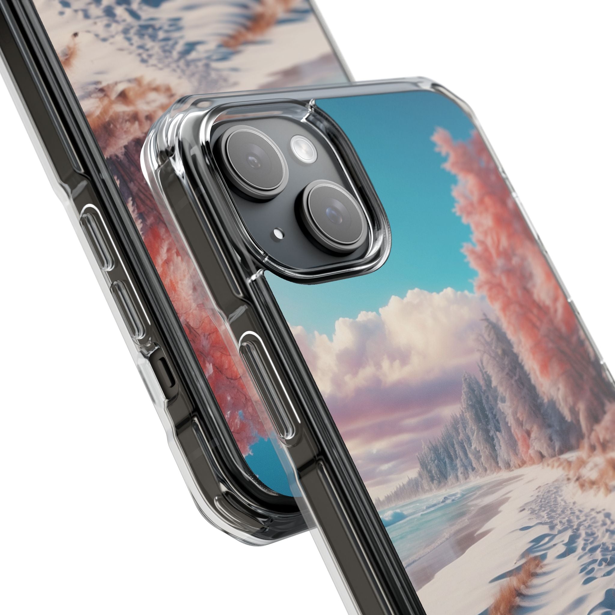 Snowy Footprints iPhone 15 Plus Skal - Impact