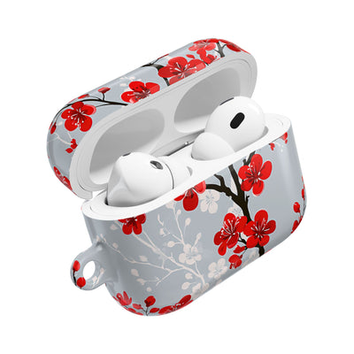 Scarlet Plum Blossom · Hard Case for AirPods & AirPods Pro · Red