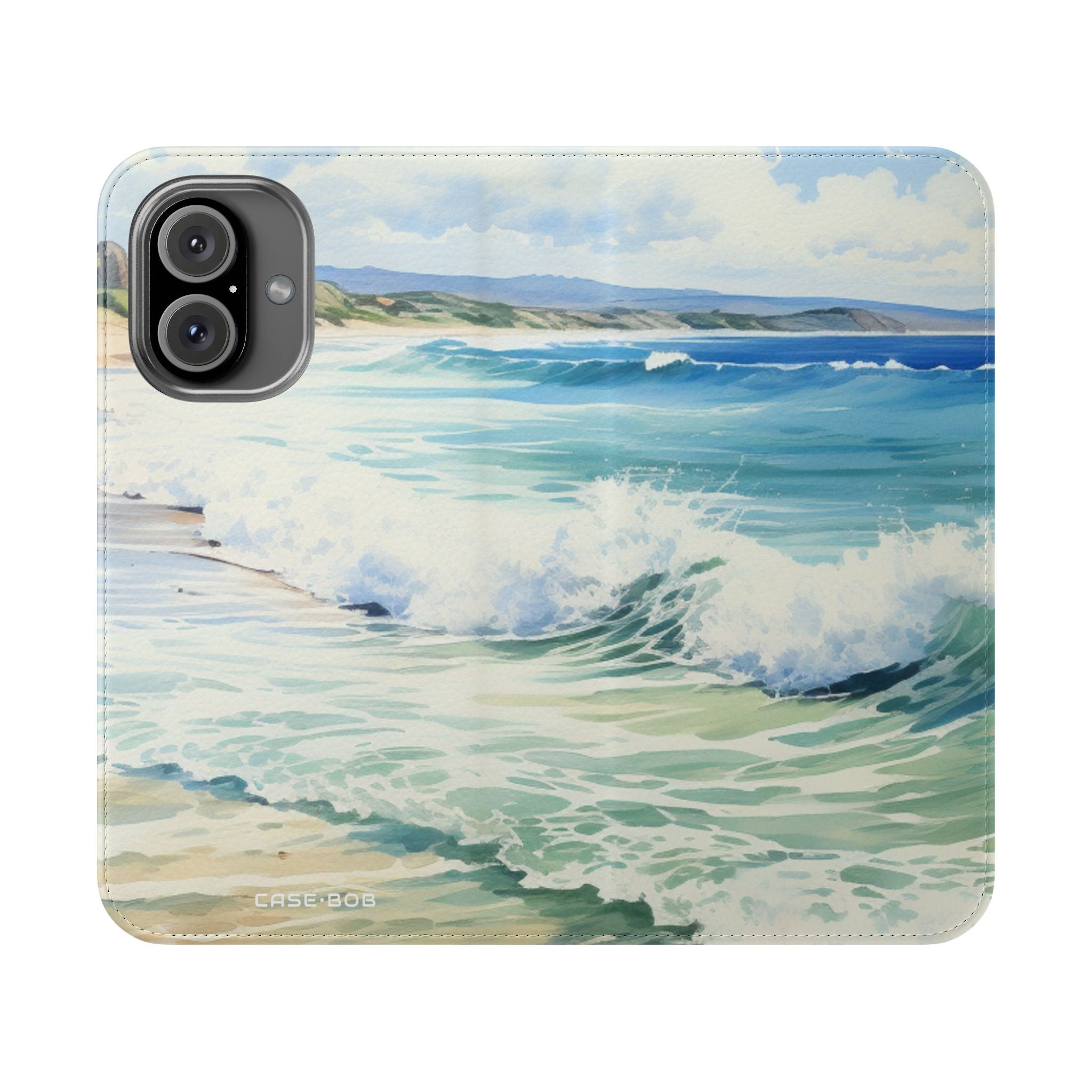 Foaming Blue Waves - iPhone 16 Case - Lompakko