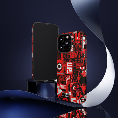Neo Mecha Collage · Tough Phone Case for iPhone · Red