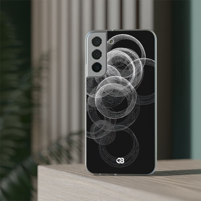 Black Lite Phone Case for Samsung - Kinetic Wireframe Orbit
