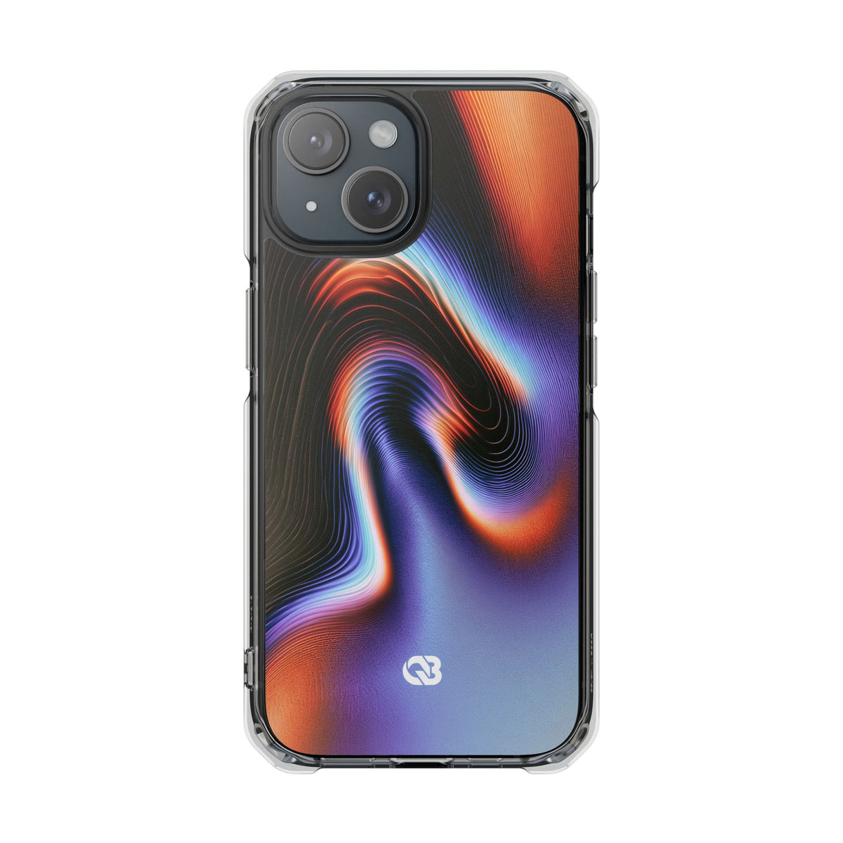 Prismatic Resonance · Clear Impact Magnetic Phone Case for iPhone · Purple