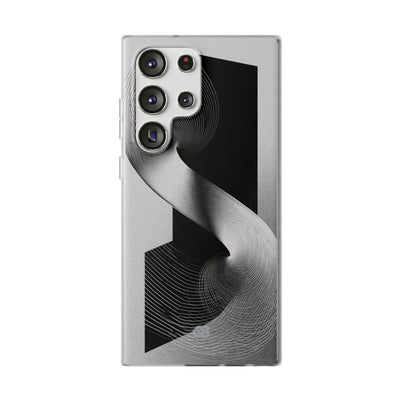 Grey Lite Phone Case for Samsung - Obsidian Moiré Wave