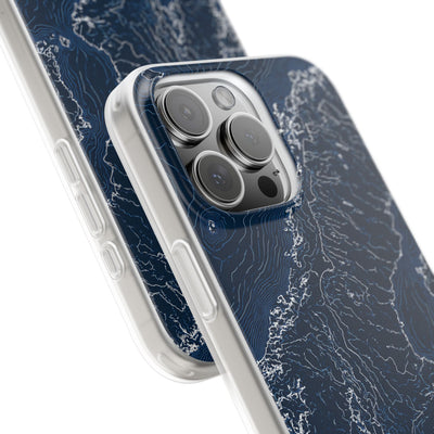 Nordic Contour Chart · Lite Phone Case for iPhone ·  Blue
