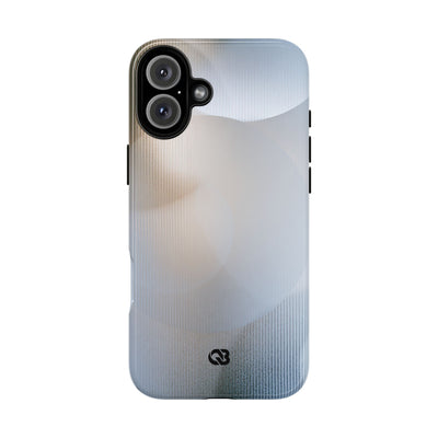 White Tough Phone Case for iPhone - Frosted Ribbed Sphere