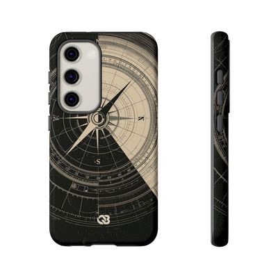 Beige Tough Phone Case for Samsung - Obsidian Nautical Blueprint
