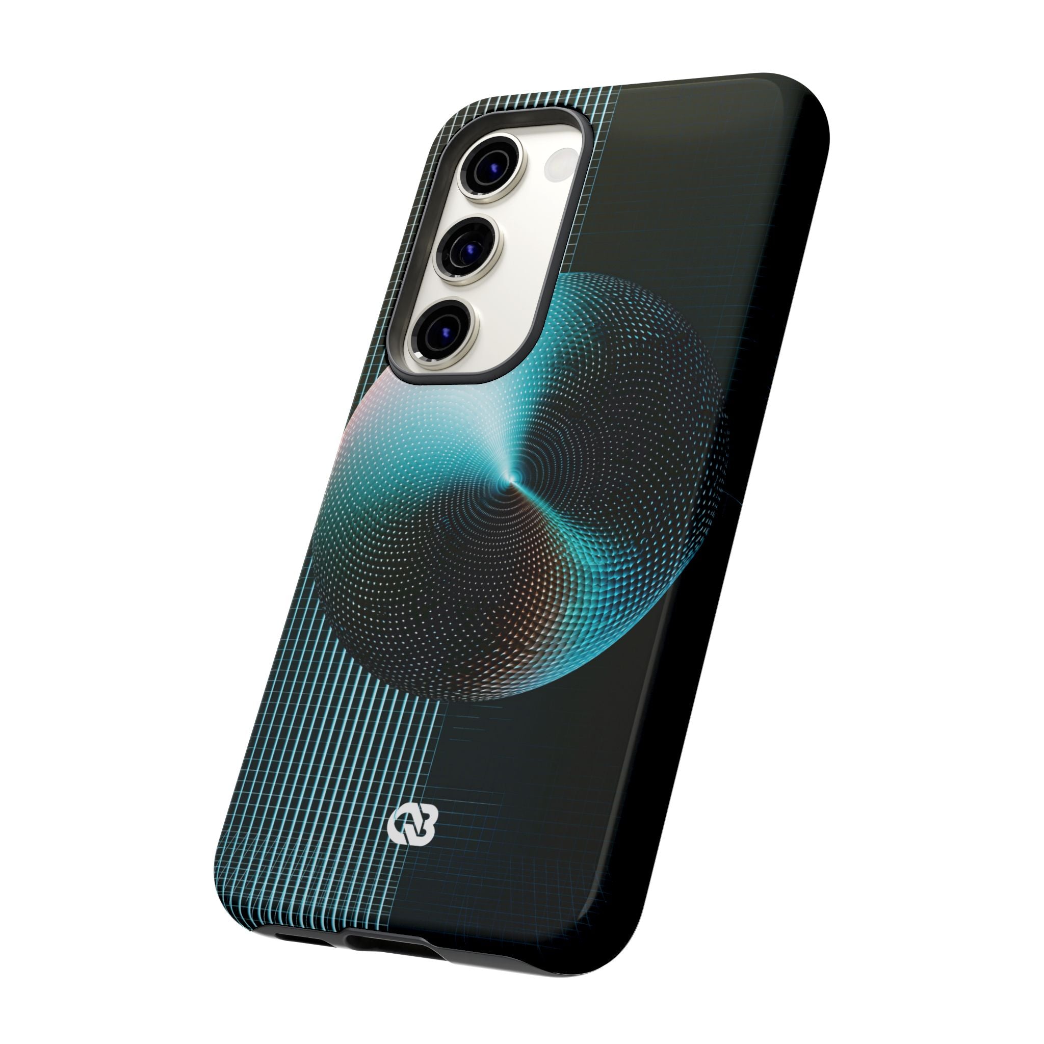 Blue Tough Phone Case for Samsung - Cyan Vector Sphere