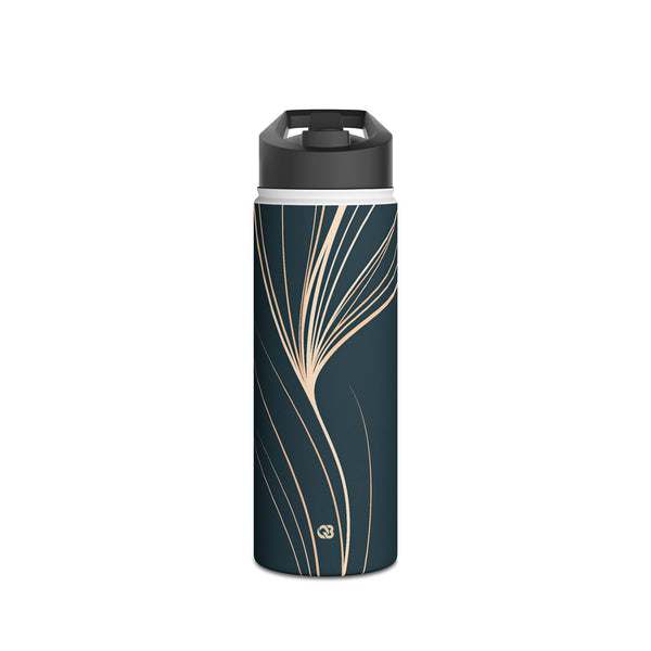 Botanical Contour · Insulated Water Bottle · Teal