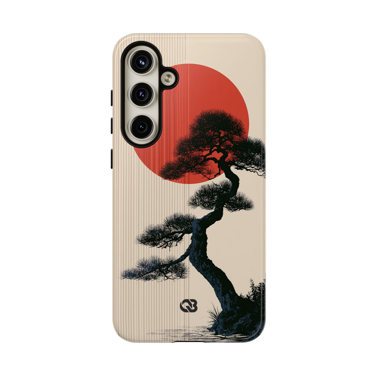 Crimson Sun Bonsai · Tough Phone Case for Samsung · Beige
