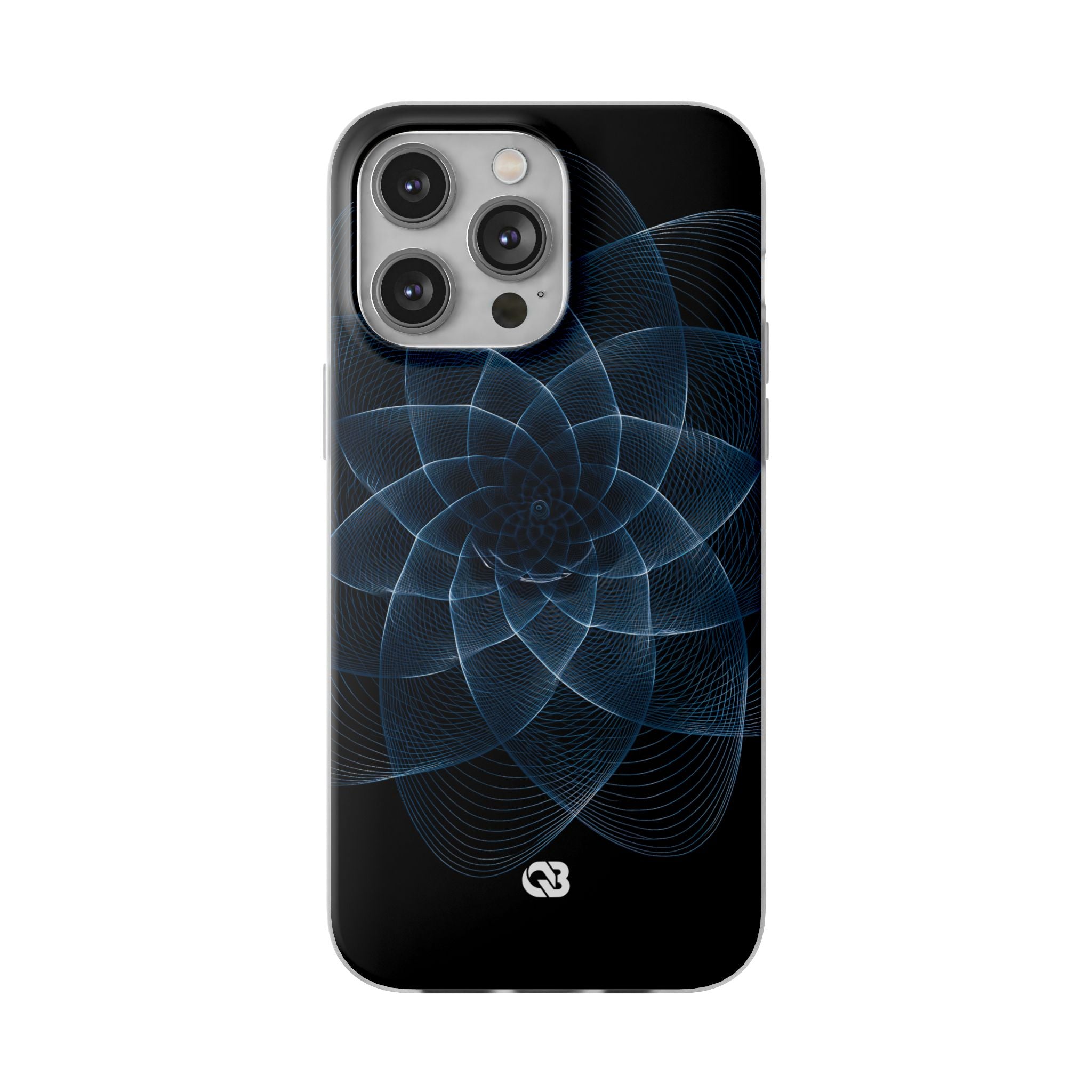 Blue Lite Phone Case for iPhone - Cobalt Geometric Bloom