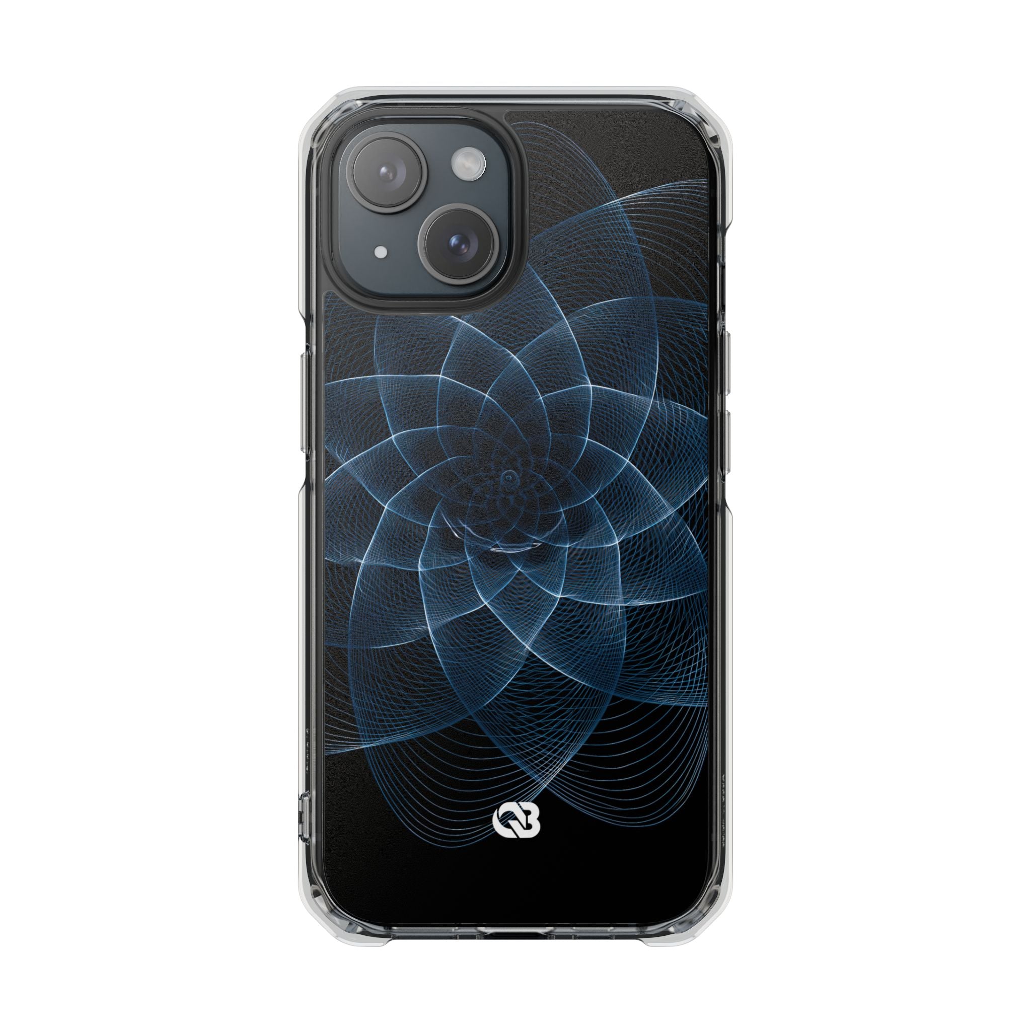 Blue Impact MagSafe Phone Case for iPhone - Cobalt Geometric Bloom