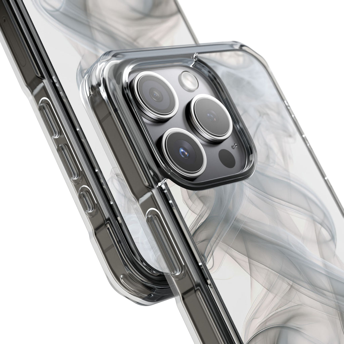 Vapor Noir · Clear Impact Magnetic Phone Case for iPhone ·  White