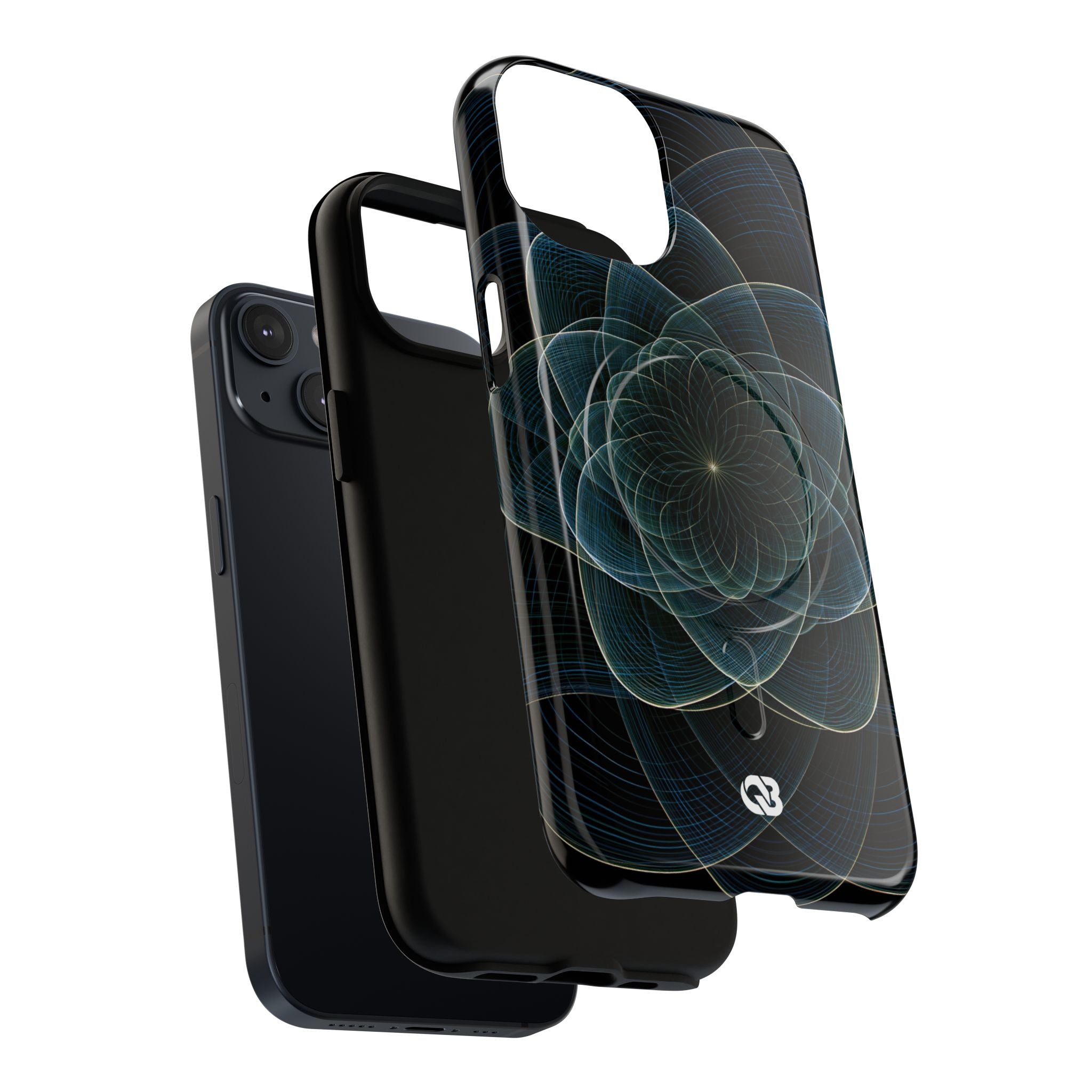 Blue Tough 2.0 Magsafe Phone Case for iPhone - Celestial Wireframe Bloom