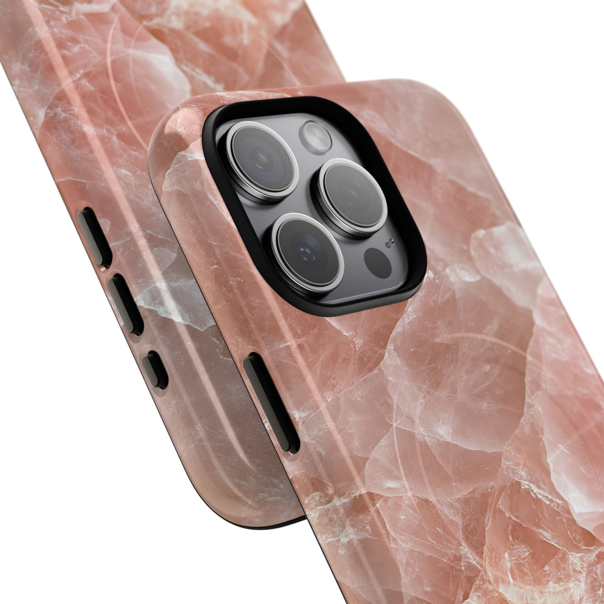 Rose Quartz Facet · Tough 2.0 Magnetic Phone Case for iPhone · Pink