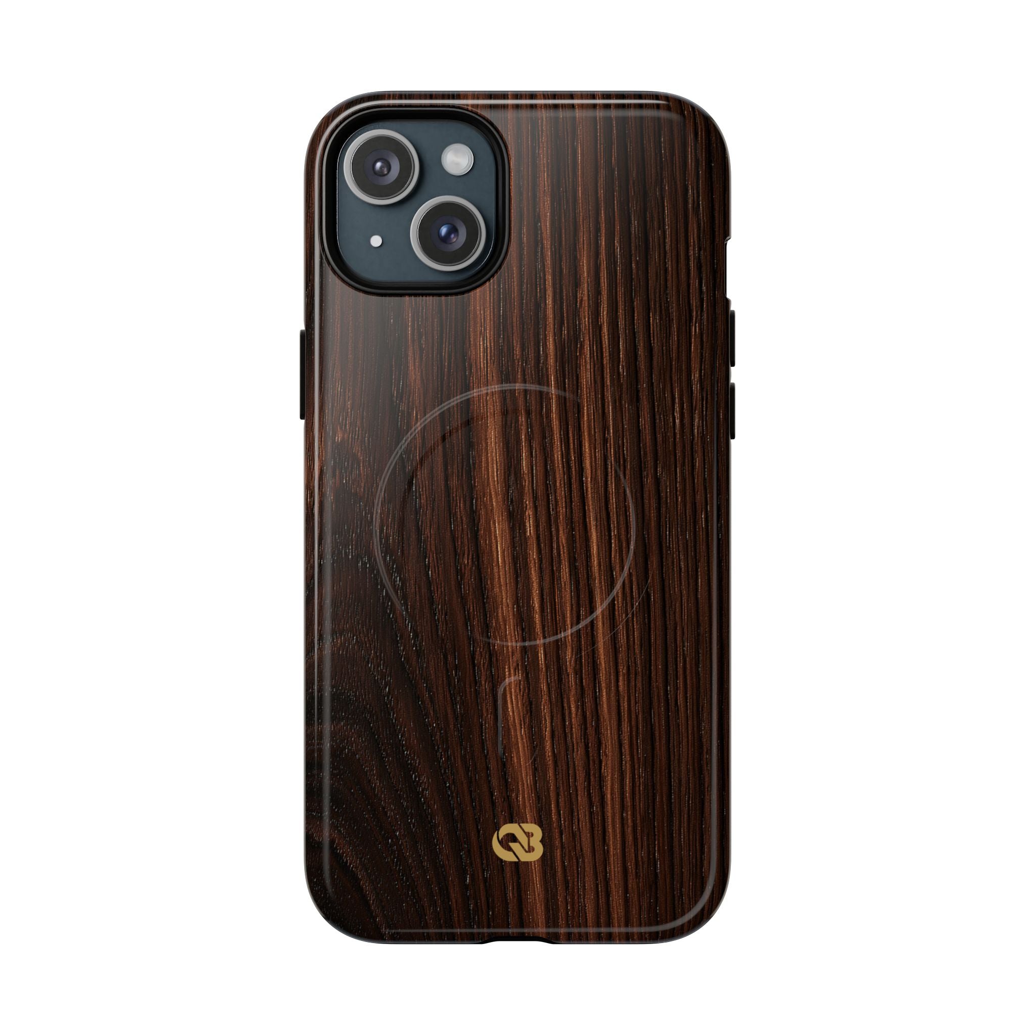Brown Tough 2.0 Magsafe Phone Case for iPhone - Burnished Mahogany Grain