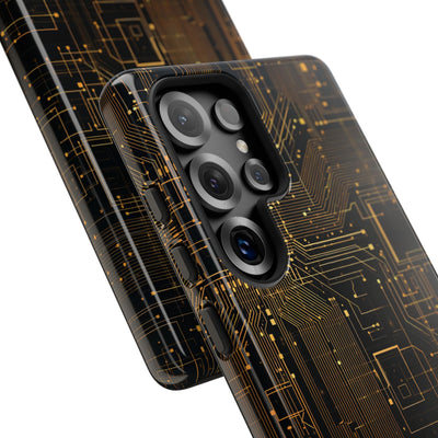 Gold Tough Phone Case for Samsung - Amber Core Mainframe