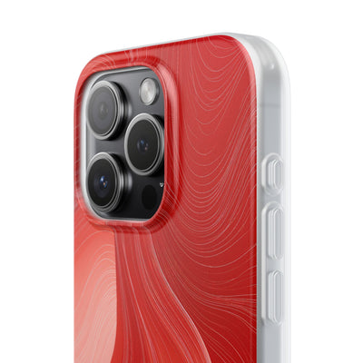 Red Lite Phone Case for iPhone - Crimson Silk Strands