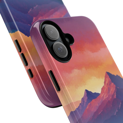 Crimson Mountain Dusk · Tough Phone Case for iPhone