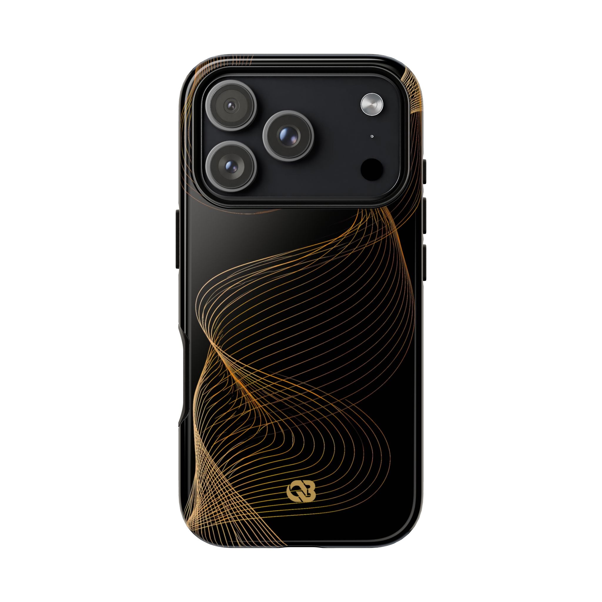 Gold Tough Phone Case for iPhone - Burnished Bronze Helix