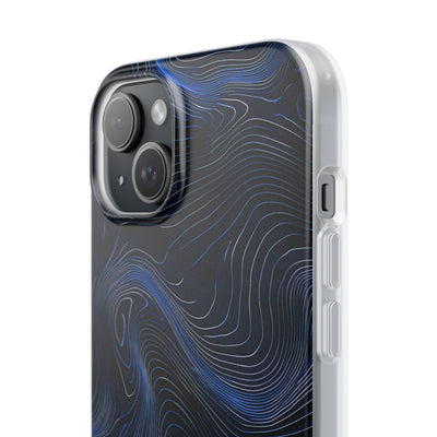 Blue Lite Phone Case for iPhone - Cobalt Contour Ridge