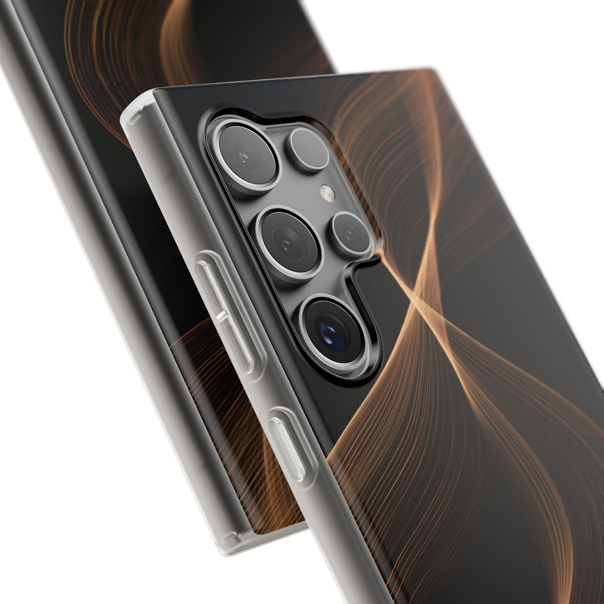 Amber Contour Flow · Lite Phone Case for Samsung · Black