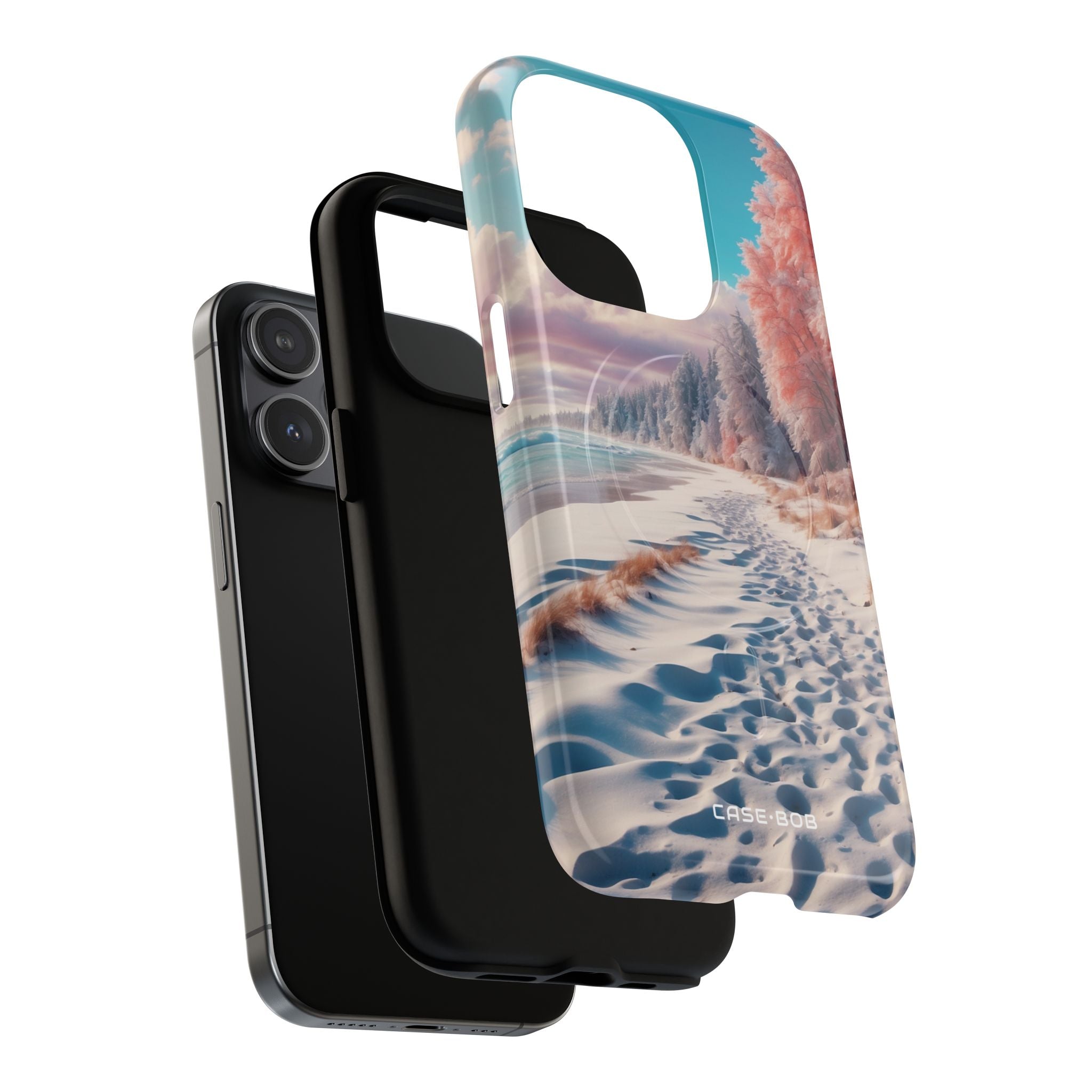 Snowy Footprints iPhone 15 Pro Case - Tough+