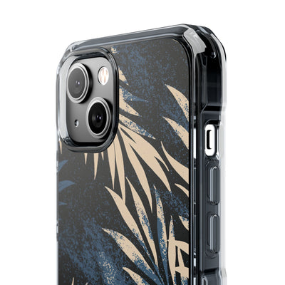 Blue Impact MagSafe Phone Case for iPhone - Midnight Indigo Palm