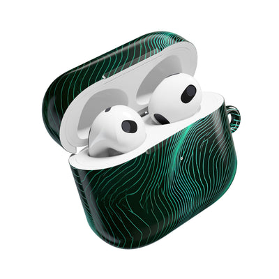 Emerald Topo Ridge · Hard Case for AirPods & AirPods Pro · Green