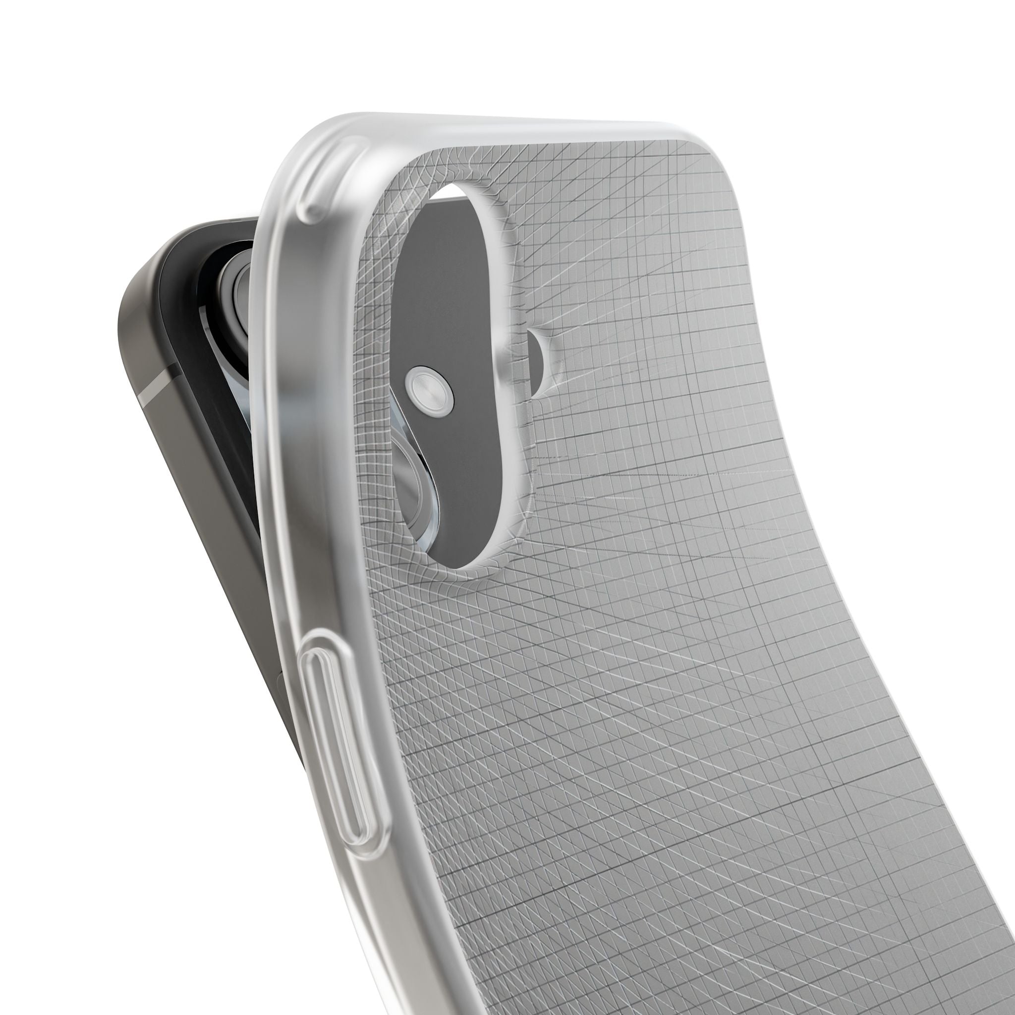 Grey Lite Phone Case for iPhone - Chrome Mesh Warp