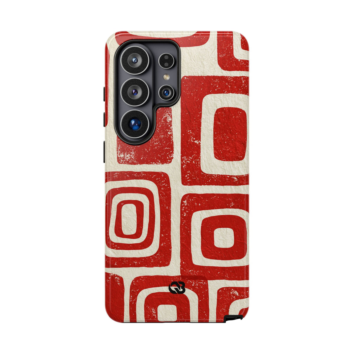 Vermilion Block Motif · Tough Phone Case for Samsung · Red