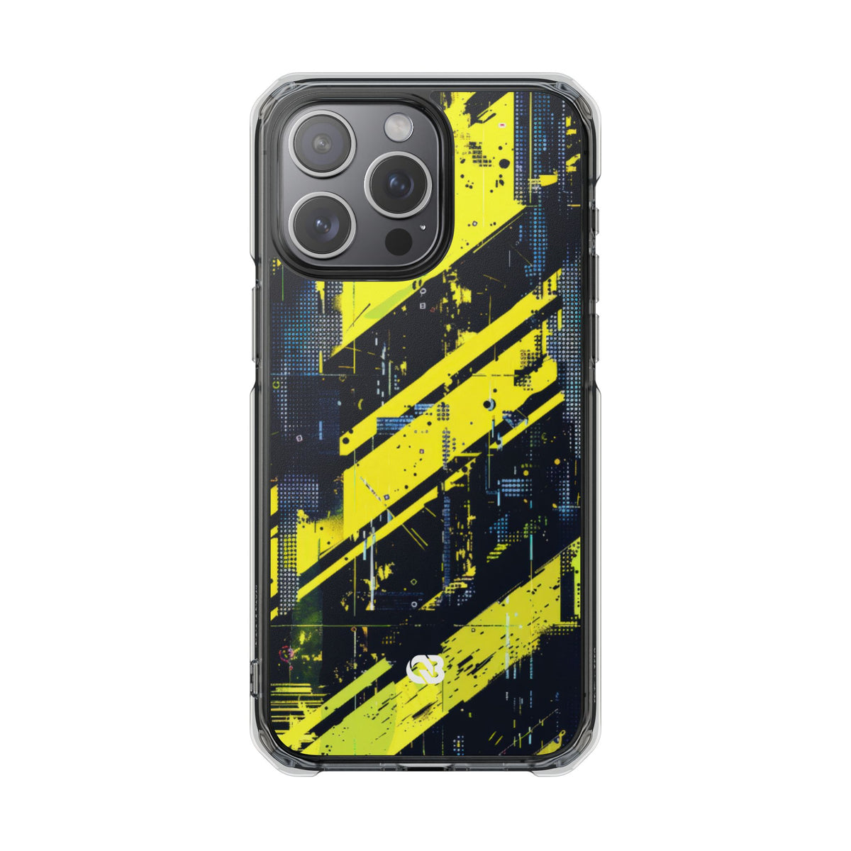 Acid Hazard · Clear Impact Magnetic Phone Case for iPhone ·  Yellow