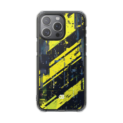 Acid Hazard · Clear Impact Magnetic Phone Case for iPhone ·  Yellow