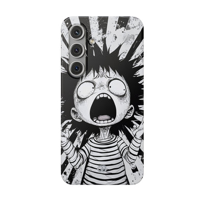 Chaotic Monochrome Scream · Soft Telefoncover for Samsung