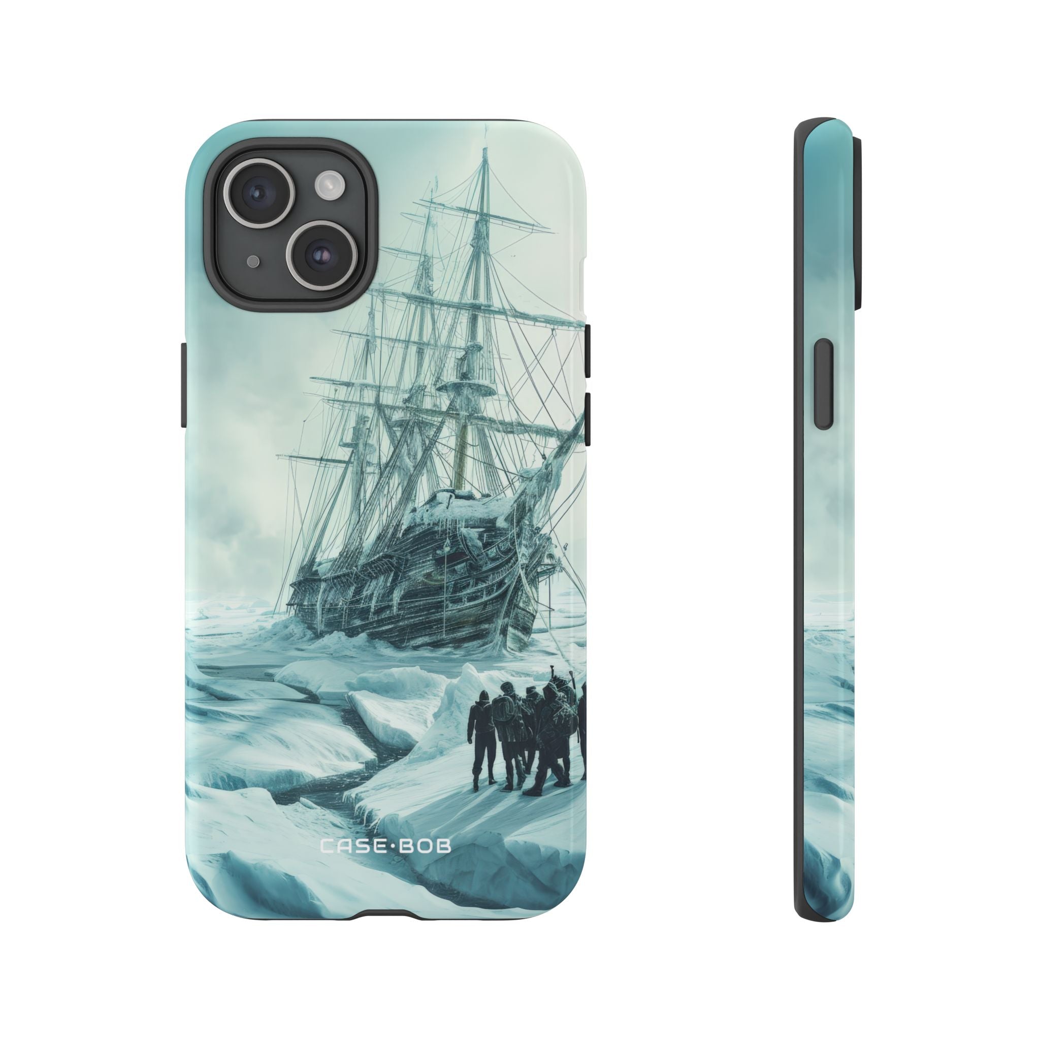 Icebound Ship iPhone 15 Plus Cover - Tough