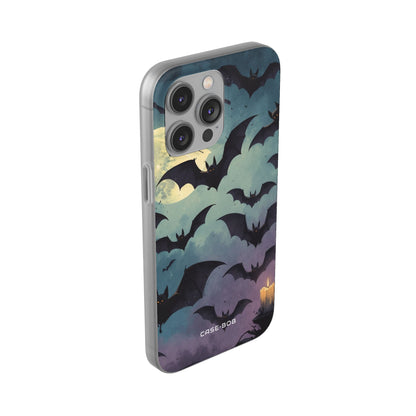 Glowing Bat Swarm iPhone 14 Pro Max Case - Soft