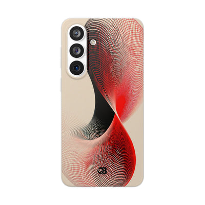 Red Lite Phone Case for Samsung - Crimson Grid Vortex