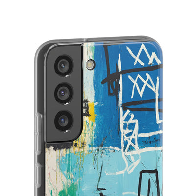 Azure Urban Scribble · Soft Phone Case for Samsung