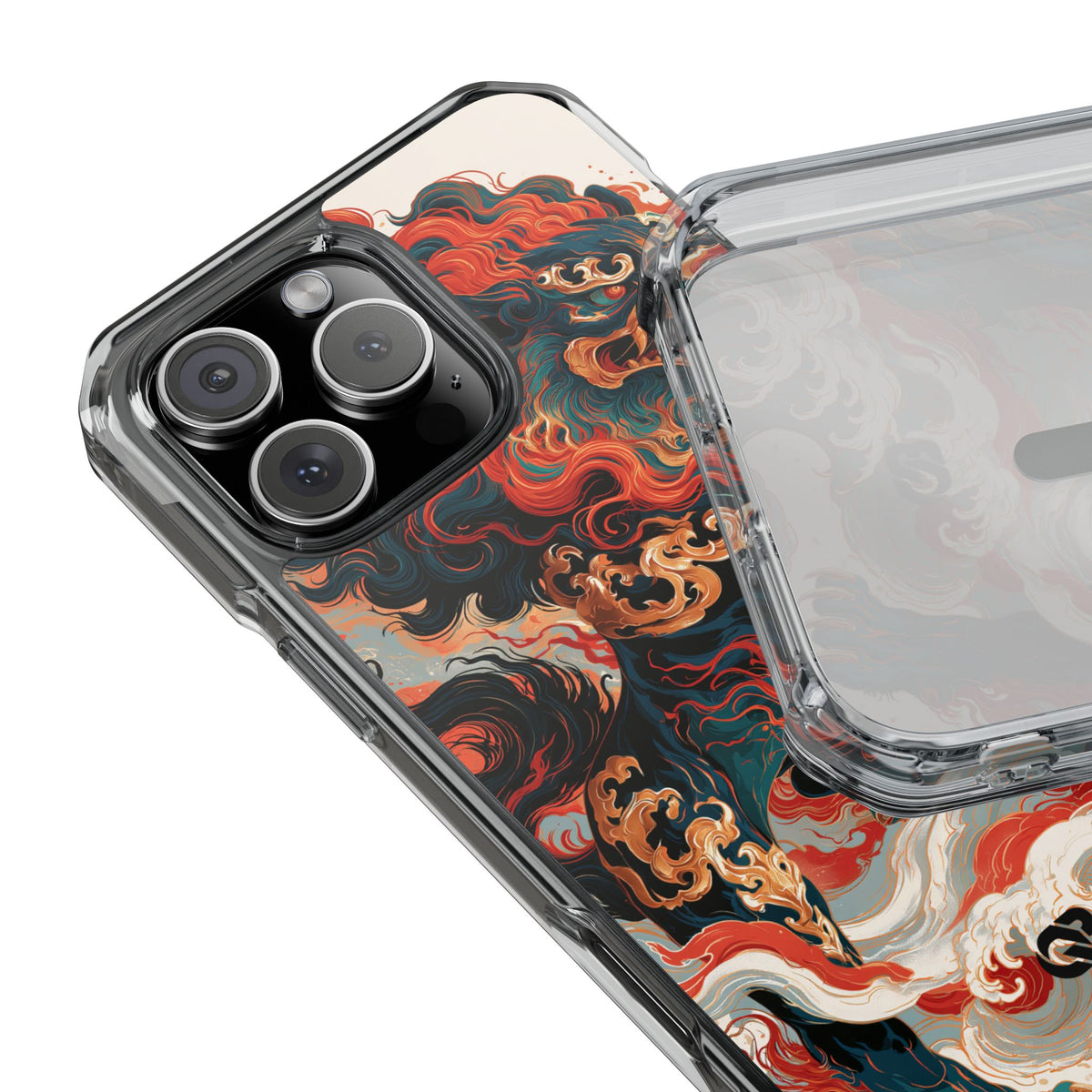 Imperial Shishi · Clear Impact Magnetic Phone Case for iPhone · Teal