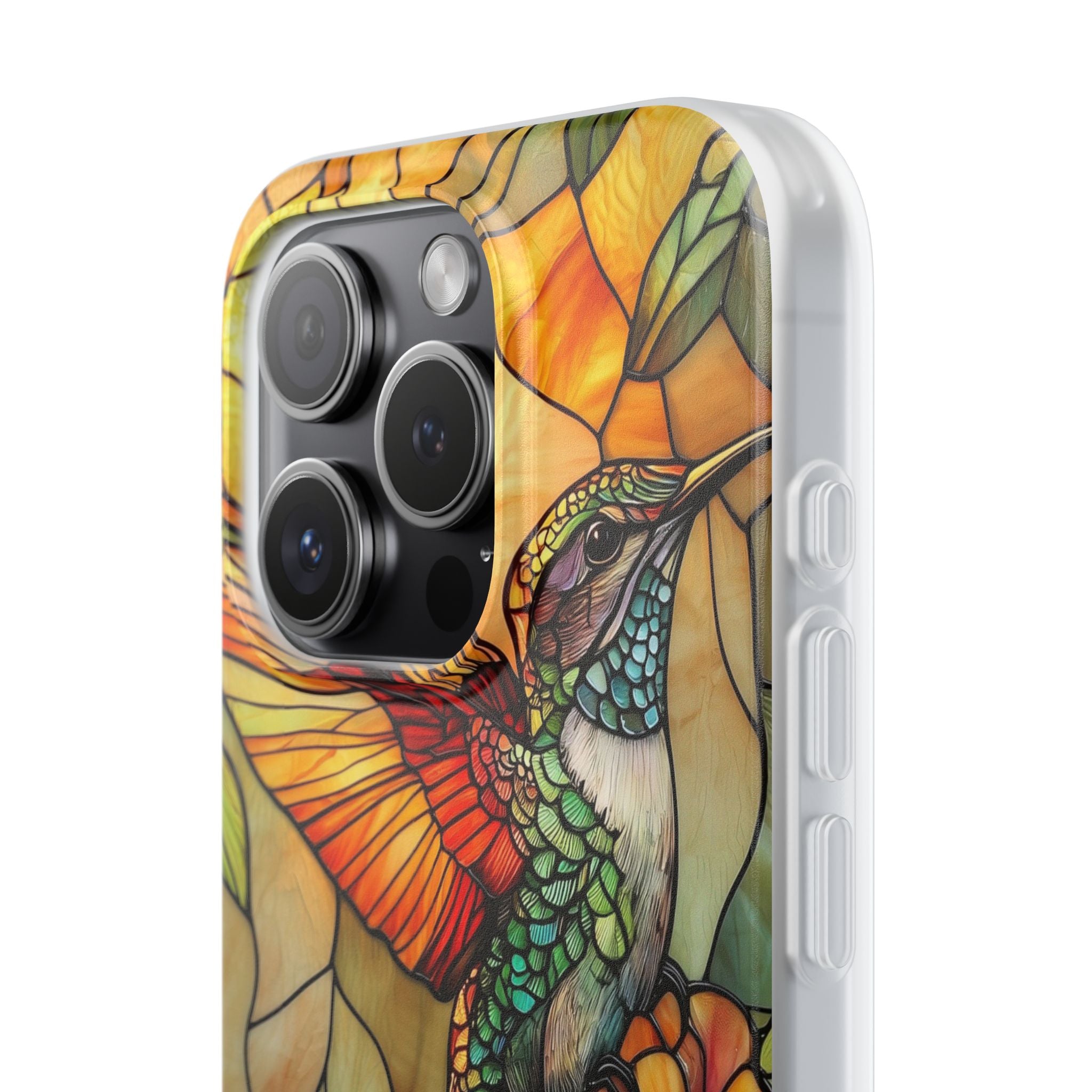 Amber Glass Hummingbird · Soft Phone Case for iPhone